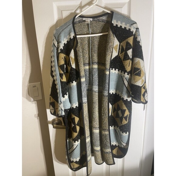 H&M AZTEC PRINT WOMENS LONG CARDIGAN SIZE SMALL - Picture 1 of 10